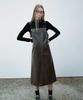 Yusentig Suspender Leather-Like Dress Al4Ao61093
