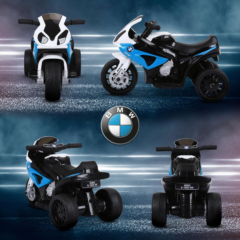 Electric Motorbike for Kids Ride on BMW Motorbike W/Headlights and Music, 6V, Blue