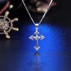 925 Sterling Silver Cross Pendant - Hu Bing Inspired European & American Fashion Clavicle Chain for Couples, Perfect Christmas Gift