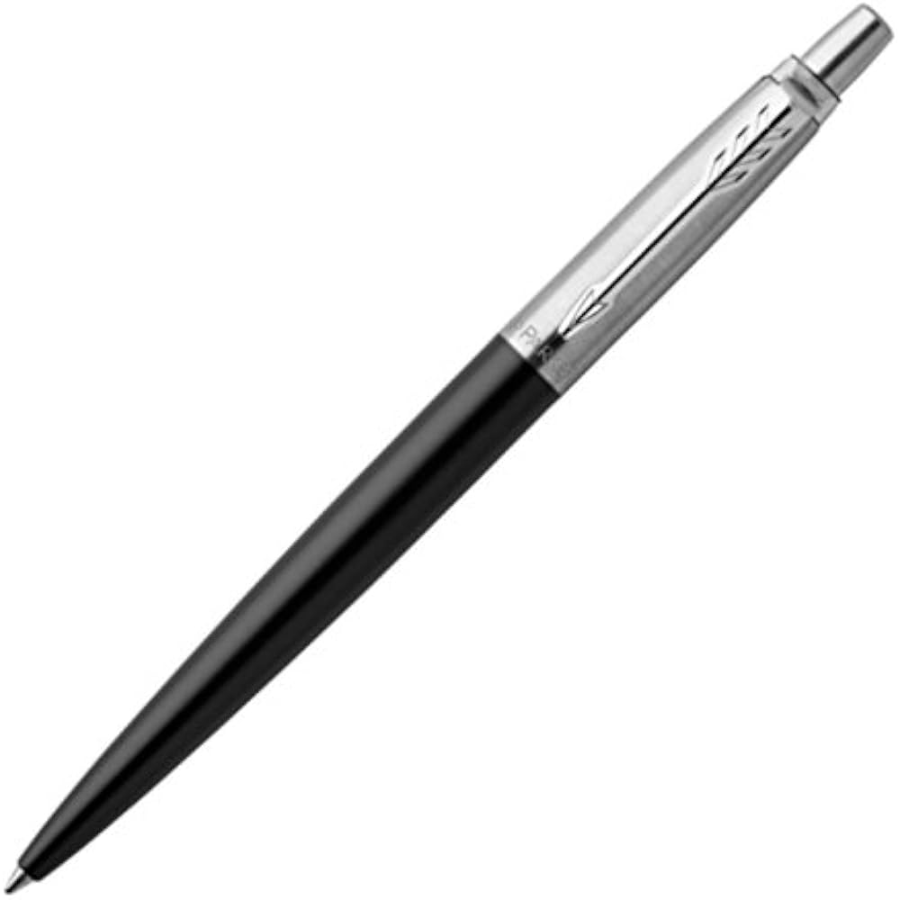 PARKER Parker Ballpoint Pen, Jotter, Black CT, Medium, Permanent Imported in a Gift Box, 1953346