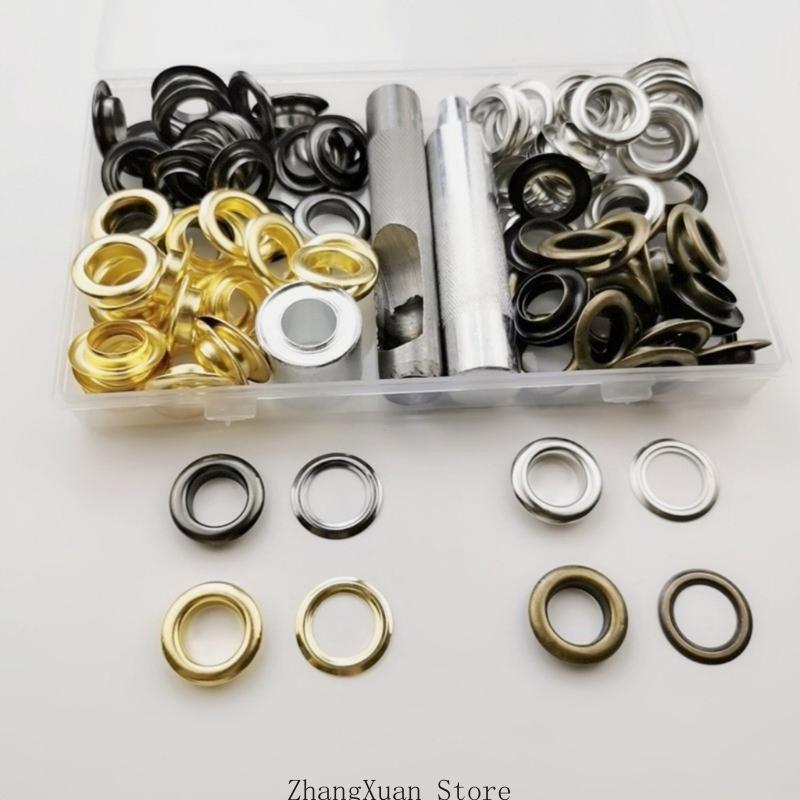 

Grommets Eyelets Kits Tool Metal Grommet Kits Install Tool with Storage Box 3XUF CN