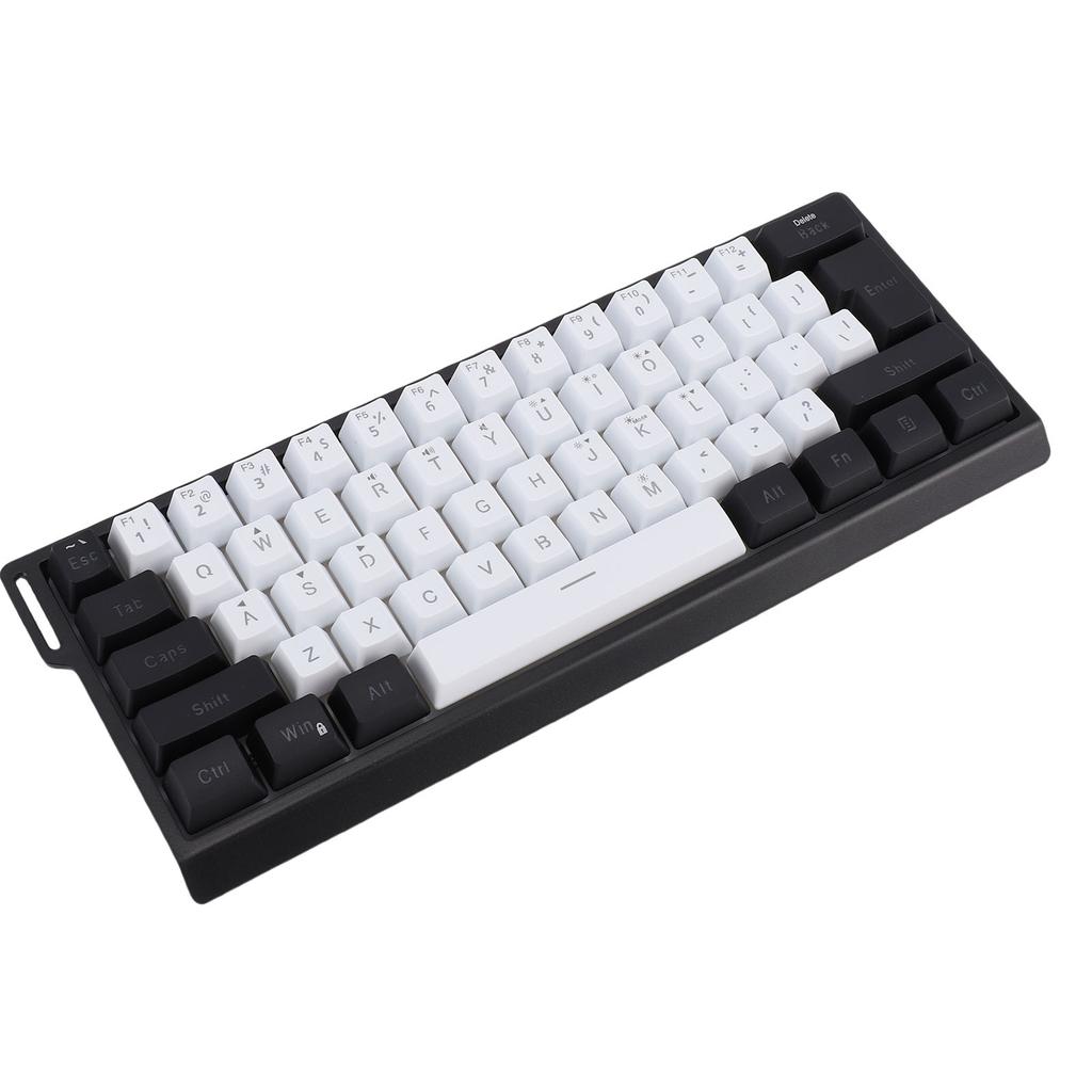 Wired Keyboard 60 Percent 61 Keys RGB Backlit Mechanical Feel Portable Computer Keyboard for Gaming Work
