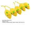 5Pcs Lemon Mouse Cat Toys Catnip Filled Cute Mouse Plush Cat Chew Toy Kitten
