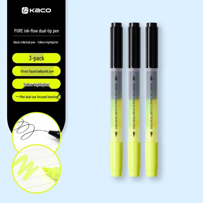 KACO PURE Dual-Tip Rollerball & Highlighter Pen Set