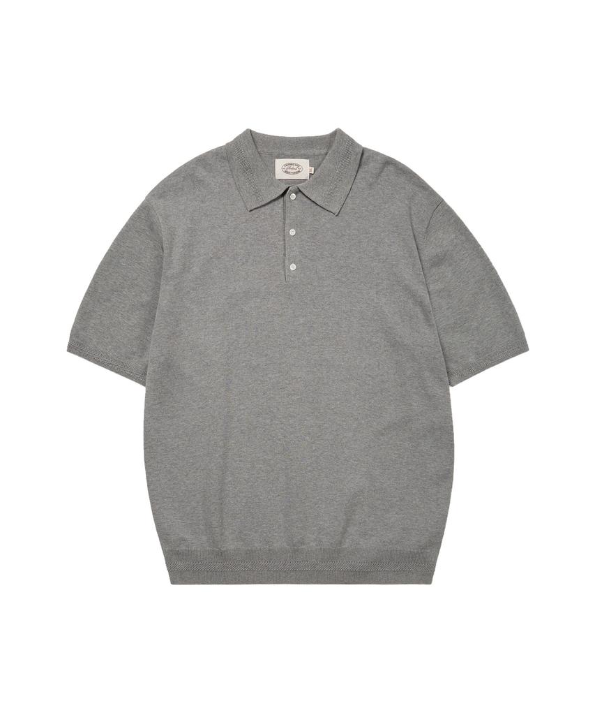 AMFEAST Essential Polo Half Knit Grey