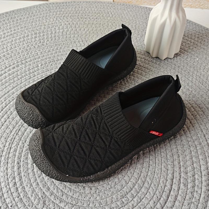 Women's Elegant Slip-On Shoes - Breathable Mesh & Soft Rubber Sole, All-Season Comfort, Beige Casual Shoes with Round Toe for Casual Attire