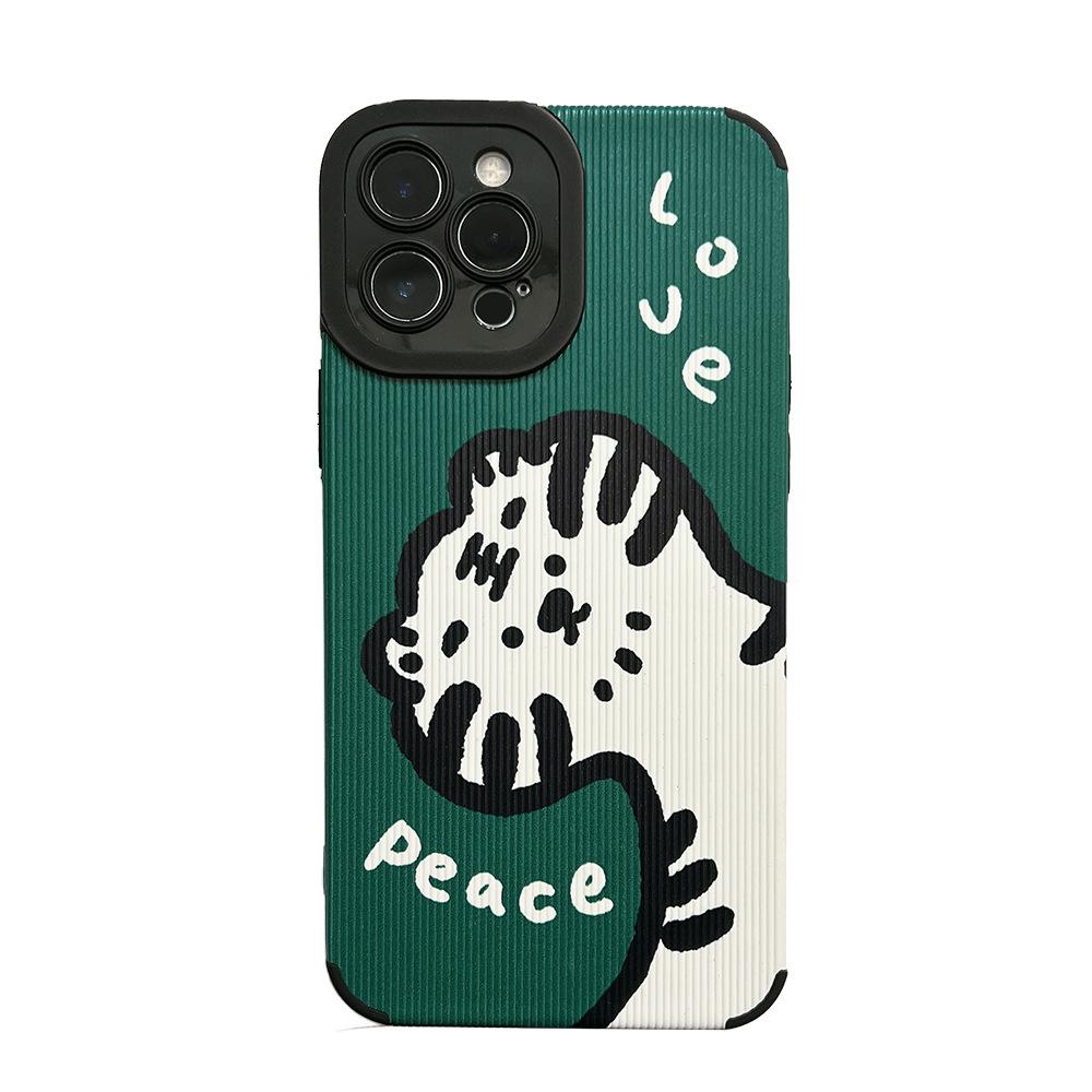 Retro Tiger Suitable for 13promax Mobile Phone Case Iphone12 Apple 11 Leather 15 Protective Case Xr Pupil Eye 14