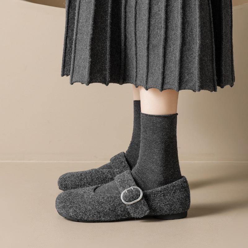 Anti-slip Fleece Warm Single Shoes, Women's Shoes, One-shoulder Shoes