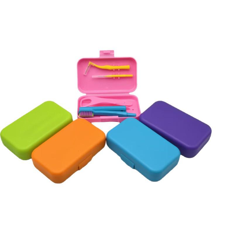 Orthodontic Care Kit: Interdental & Gap Brushes with Invisible Braces Toothbrush and Portable Storage Box