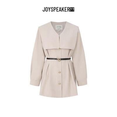 JOY SPEAKER Damska Casualowa Kurtka Wiosenna z Dekoltem V