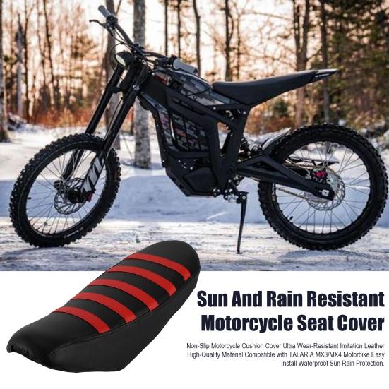 Yousheng Rutschfester Motorradkissenbezug Verschleißfestes Kunstleder Motorradsitzschoner Kompatibel Passend für TALARIA MX3/MX4 Motorrad