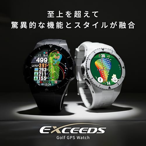 EXCEEDS (Shot Navi) [White] Touch Panel Large Screen Color LCD Made in Japan Golf Distance Meter ...