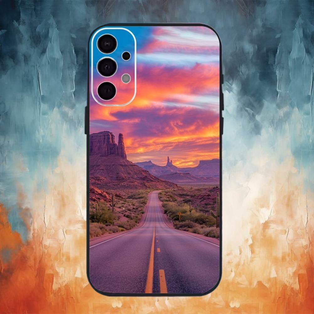 American Route 66 Phone Case For Samsung S25,S24,S21,S22,S23,S30,Ultra,S20,Plus,Fe,Note,10,9,5G Black Cover