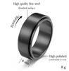 Simple 8mm Anxiety Fidget Spinner Rings for Men Women Cool Stainless Steel Spinning Rotatable Rings Anti Stress Wedding Jewelry