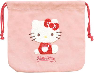 Tees Factory Sanrio Hello Kitty Characters Sagara Embroidered Drawstring Pouch, H175 X W190mm, SR-5530387KT