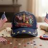Eagle & Liberty & Cross Sports Hat Vintage United States 250th Anniversary Hat Retro Washed Breathable for Men Women Everyday