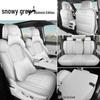 Equation Leopard Titanium Leather Car Seat Covers - Universal 7-Seater, Breathable & All-Season Cushion.