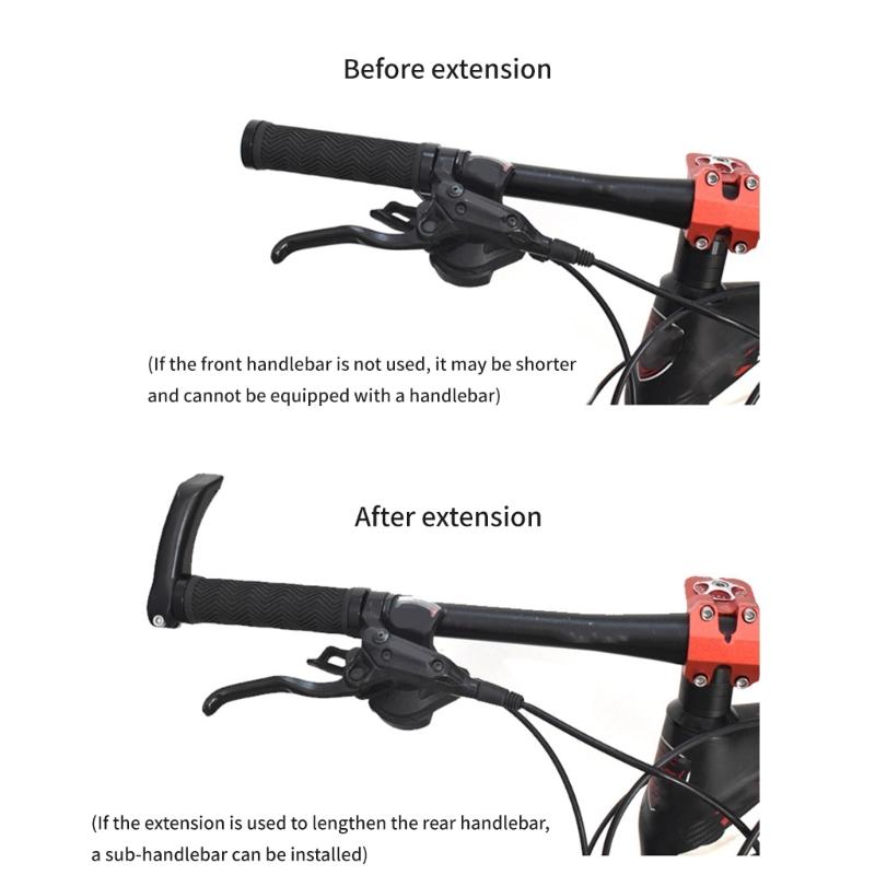 2pcs Bike Handlebars Extenders Aluminum Alloys Bicycles Handlebars Extenders for Enhancing Comfortable and Stability