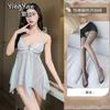 Sex Underwear Seduction Thin Lace Suspenders Sexy Steel Tray Gathering Nightgown Uniform Suit