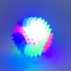 Yousheng Stachelball Hundespielzeug mit LED Bissfest Quietschend Leuchtend Regenbogenball Interaktives Spielzeug Kleine Mittlere Große Hunde Zahnen Reinigung Kauen