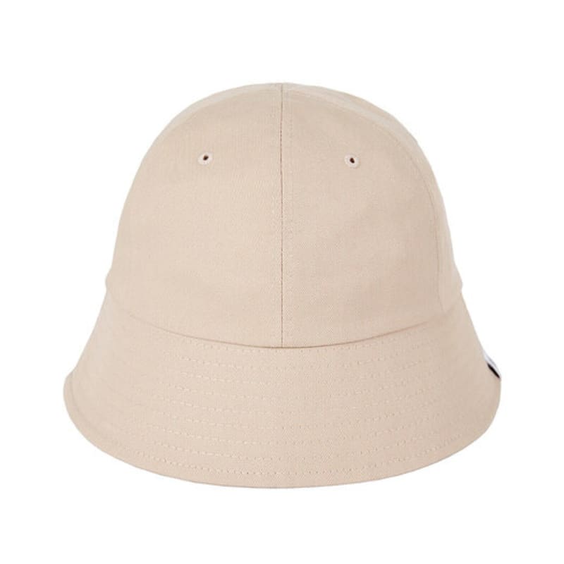 VARZAR Monogram Label Round Bucket Hat Beige