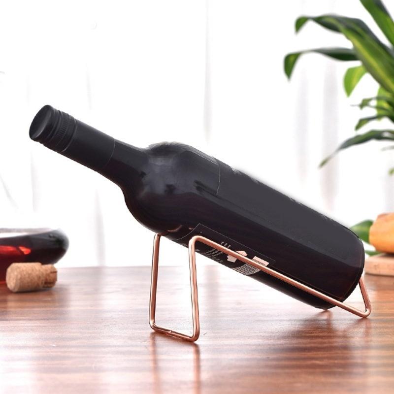 6Pieces Simple Iron Stand Single Storage Solution Iron Material Wine Display Shelves Bottle Holder Wine Bottle Rack