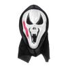 Soft Plastic Horror Masque Halloween Ghost Full Face Masque, Screaming with Realistic Fanged Skull Prop Hood, Scary Costume Accessory for Cosplay