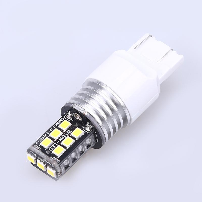 White T20 7443 15 SMD LED Car Turn Signal Reverse Bulb Tail Lamp Canbus Error Free 12V Car Styling External Lights