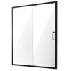 SucceBuy 57.7-59Wx70 H In Semi-frameless Shower Door with 1/4 In(6mm) Clear Tempered Glass Stainless Steel Hardware Matte Black