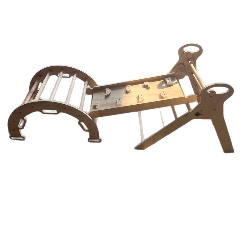 Wooden Indoor Climbing Frame & Slide Set for Toddlers and Children