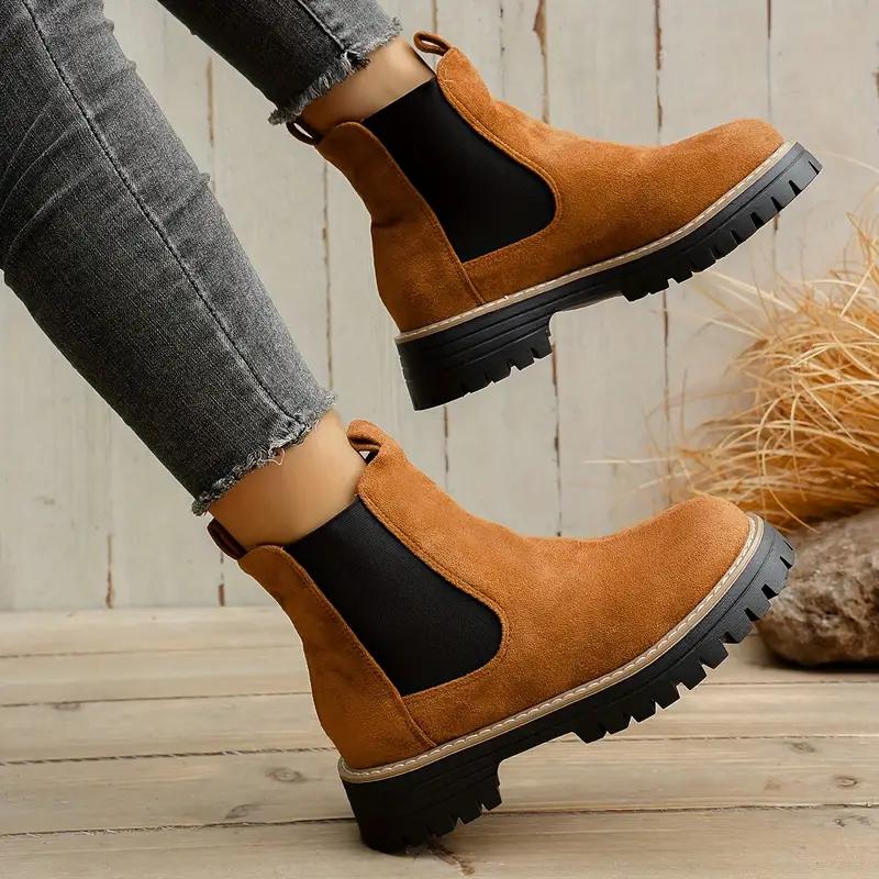 Winter Women Boots  New Outdoor Fashion Shoes Comfortable Thick Soled Chelsea Boots Women Casual Comfortable Women Shoes