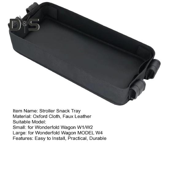Zásobník na svačinu do kočárku s upevňovacími páskami Vodotěsný Snadno se čistí Univerzální kompatibilita Zásobník na jídlo s izolovaným držákem na pohár pro Wonderfold Wagon