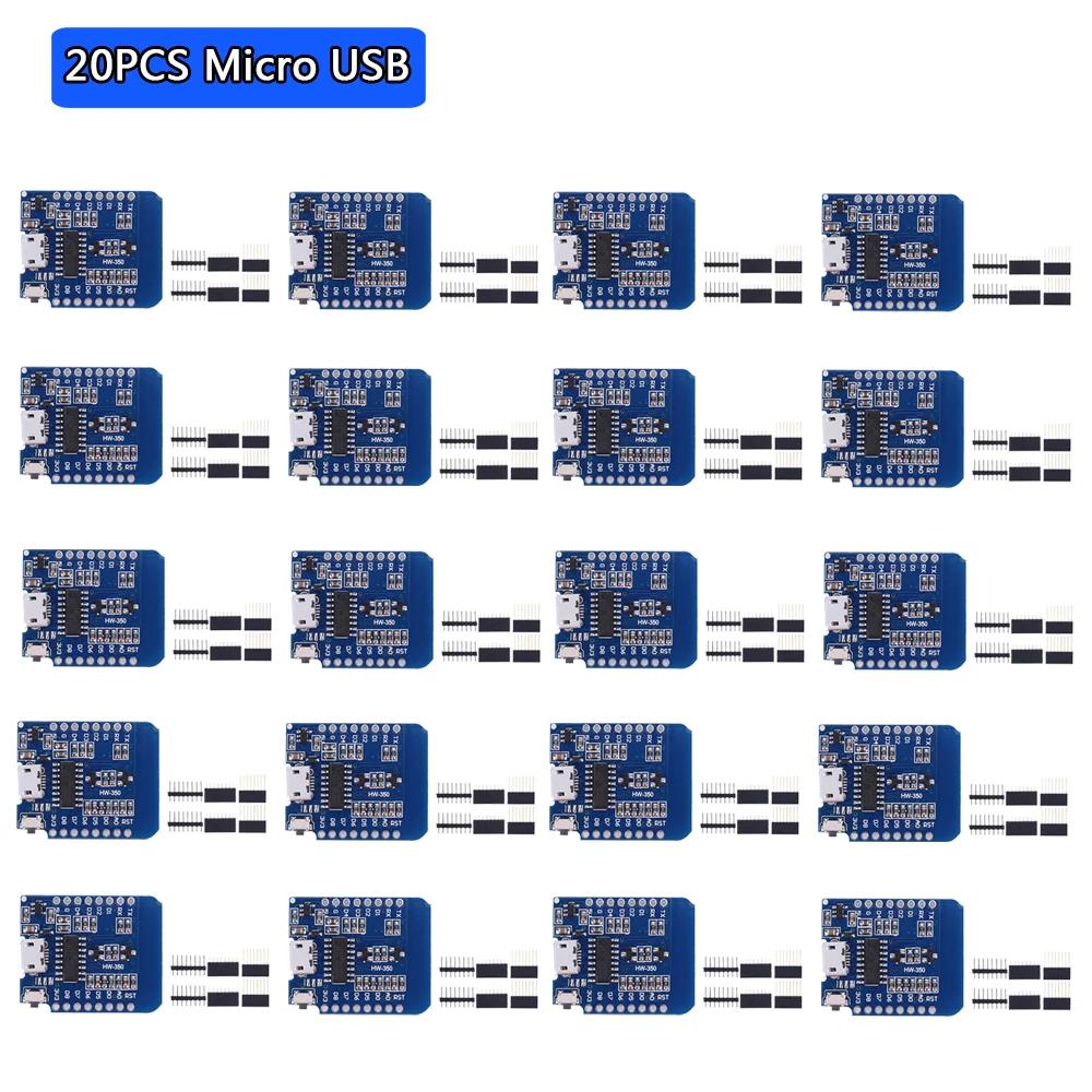 50-1PCS ESP8266 ESP-12F ESP-12 Type-C USB Wemos D1 Mini Wifi Development Board D1 Mini Nodemcu Lua Iot Board 3.3V Met Pins