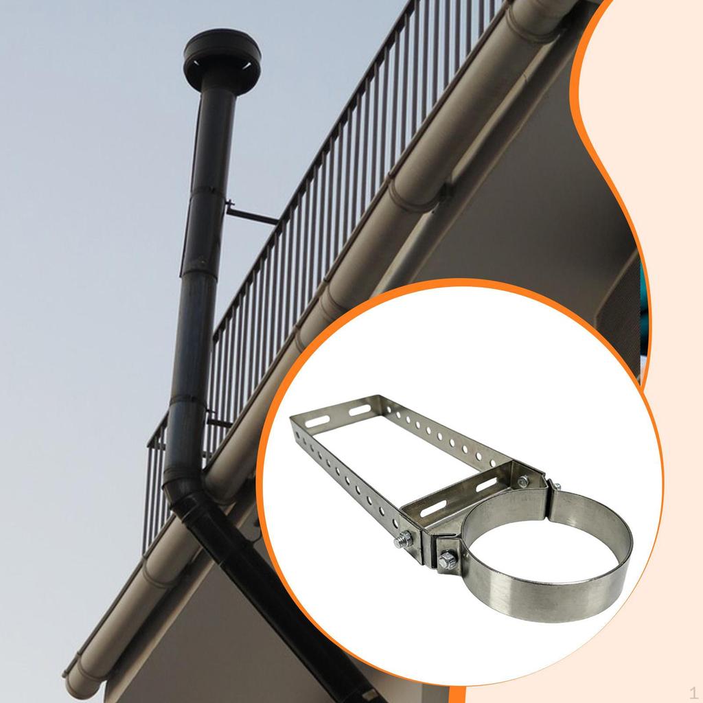 Chimney Pipe Bracket Holder Adjustable Accessories Household Heat Resistant Portable