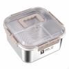 316 Stainless Steel Lunch Box, Food Grade Bento, Portable Sealed Container with Handle for Outdoor