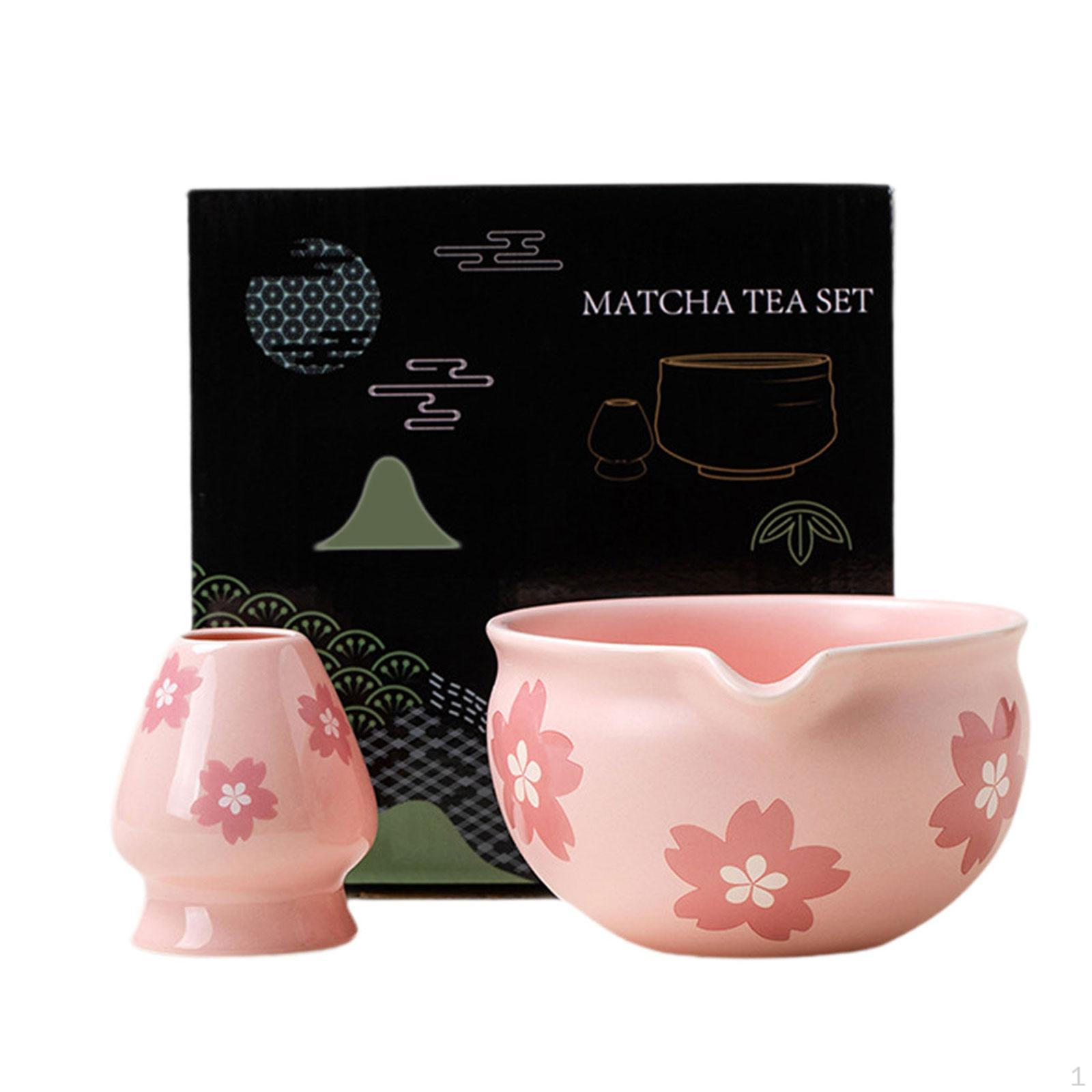 

2 Handmade Matcha Bowls with Whisk Holder, 500ml Japanese Tea Cup , Bowl C