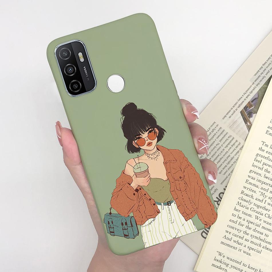 For OPPO A53S 2020 Case Cartoon Coque Heart Painted Silicone Phone Back Cover For Oppo A53s A 53s A53 S Oppoa53 2020 Shell Case