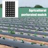 Breathable Perforated Plastic Mulch Film Pre-Punched Holes Black Weed Barrier  Disease Reduction