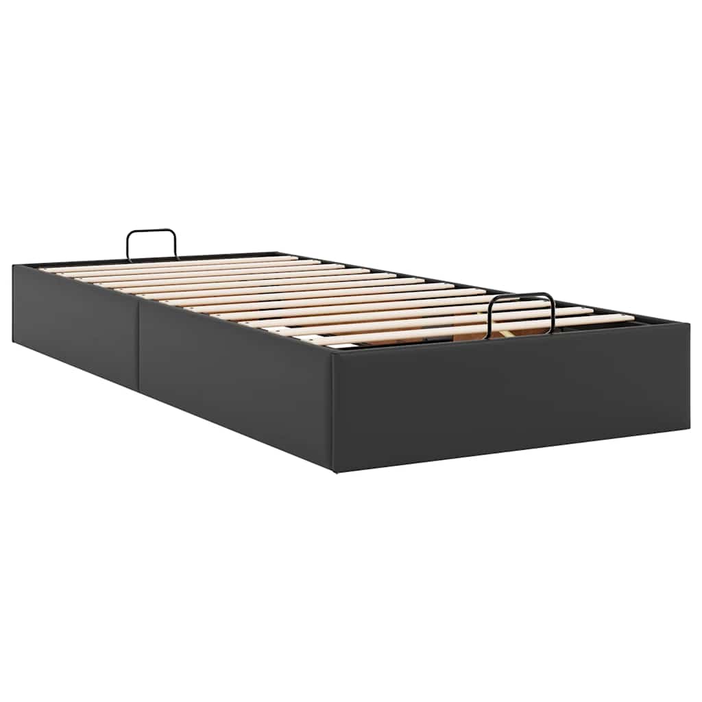 Ottoman Bed without Mattress Black 80x200 cm Faux Leather