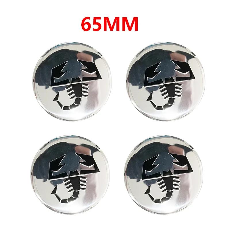 4pcs 65mm 60mm 3D logo car emblem Wheel Center Hub auto Rim refit dust-proof badge covers sticker styling accessories For FIAT