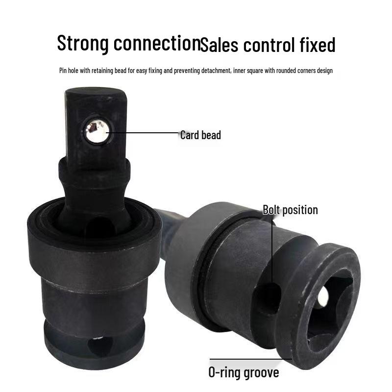 360° Swivel Universal Joint Socket Head Adapter for Electric & Pneumatic Wrenches 1/2 Universal Joint 360°