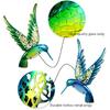 HONGLAND Metal Hummingbird Wall Art 15inch Metal Birds Wall Sculpture Garden Decoration Outdoor Statue Patio Fence Hanging Plaques 2 Pack