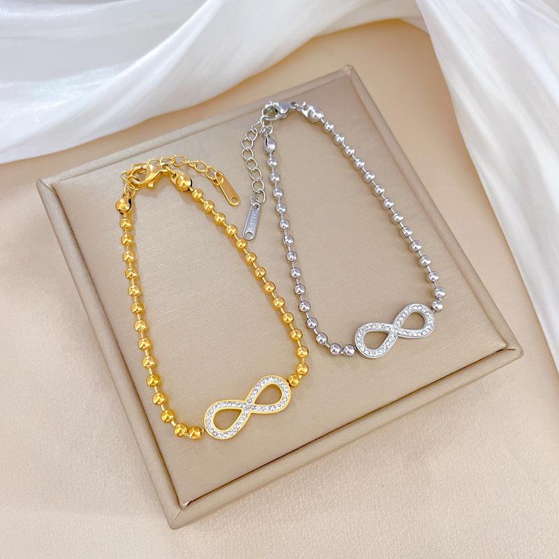 Dongmen Personality Temperament Mori Round Bead 8-Character Bracelet Women'S Retro Girlfriend Gifts