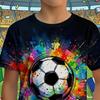 Boys' Graphic Football T Shirt Tee Short Sleeve Summer Spring Sports Fashion Kids Crew Neck Casual Daily Outdoor Regular Fit