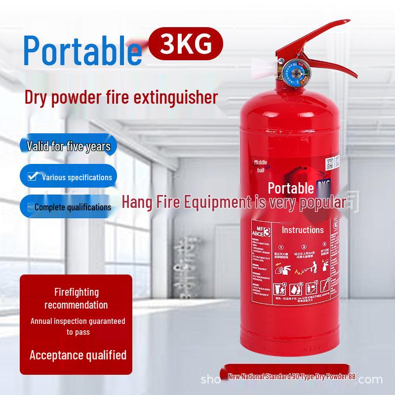 4kg Portable Dry Powder Fire Extinguisher for Factory and Shop Use