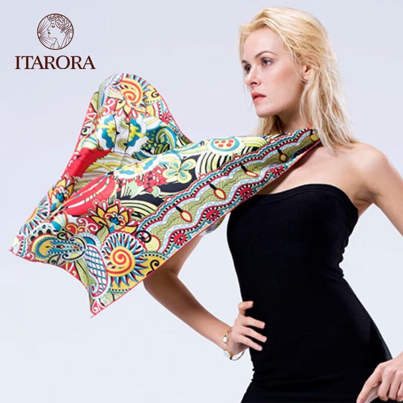 Квадратный шарф из тутового шелка Aurora Floral