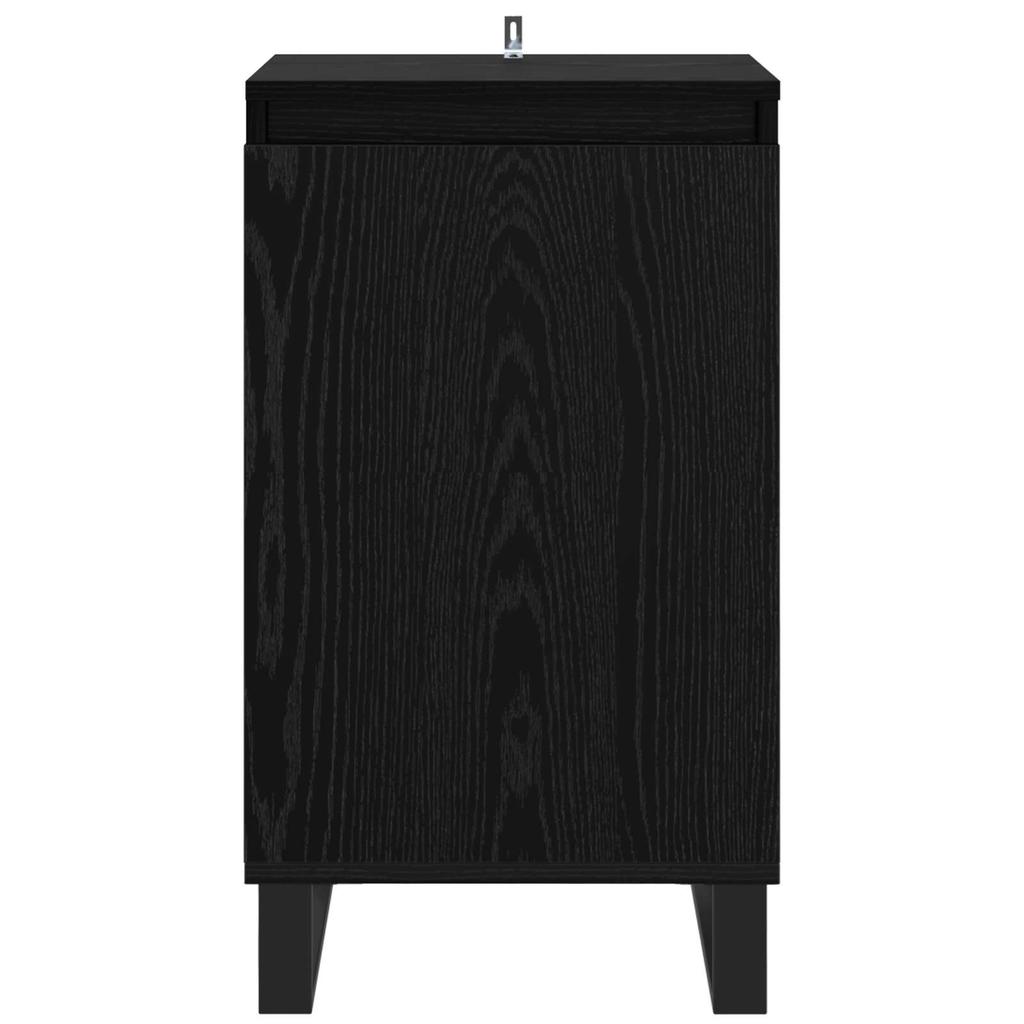 Sideboard in Black Oak Look 40 x 35 x 70 cm Engineered Wood