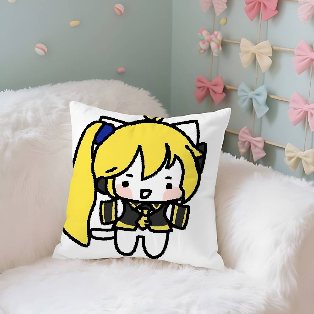 Virtual Singer A-Akita N-Neru Case Plush Fabric Soft Pillowcase Double Sided Print Cushion Cover Household Gifts