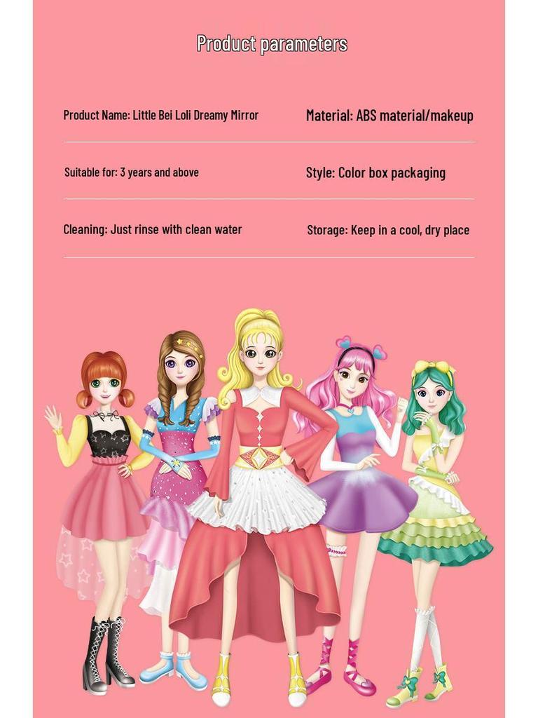 Non-Toxic Kids' Makeup Set: Princess Dressing Table & Simulation Playhouse Gift for Girls