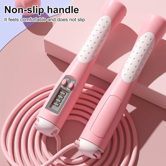 Skipping Rope Adjustable Anti Slip PVC Portable Smart Counting Training Jump Rope Daily Use